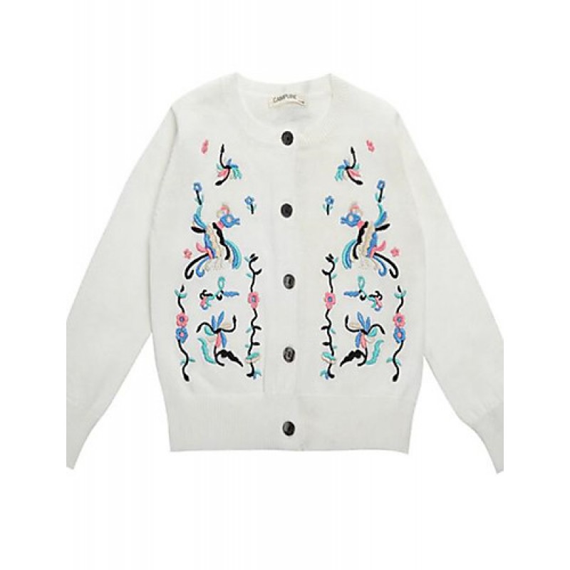 Girl's Casual/Daily Solid Sweater & Cardigan,C...